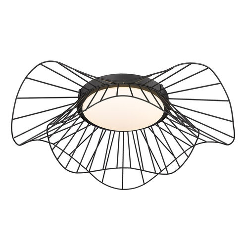 Elena LED 24 inch Natural Black Flush Mount Ceiling Light